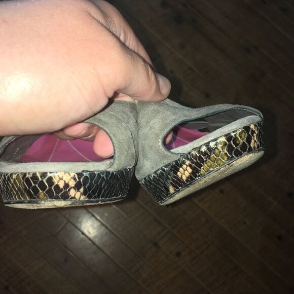 Kate Spade peep toe slingbacks Snake sole - Picture 5 of 5